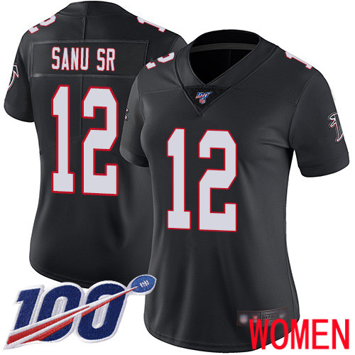 Atlanta Falcons Limited Black Women Mohamed Sanu Alternate Jersey NFL Football 12 100th Season Vapor Untouchable